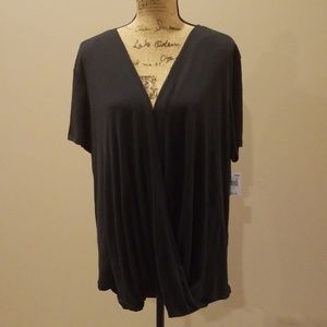 TBH criss cross shirt black layer I320:10:1118